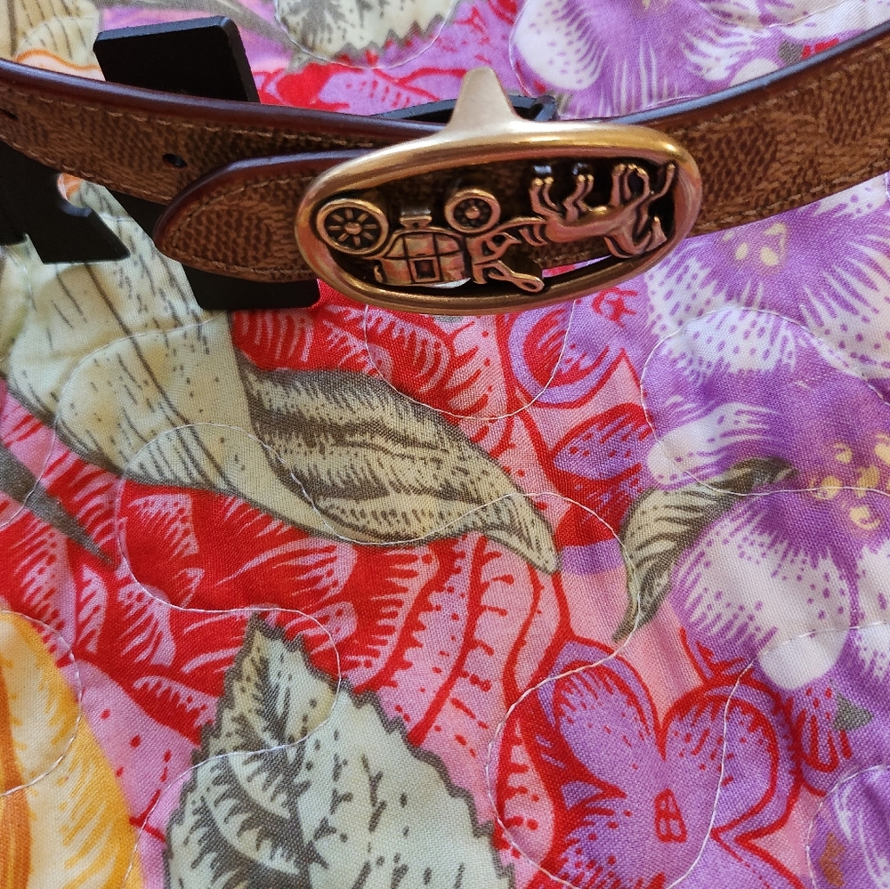 Women small coach signature belt - Picture 3 of 7